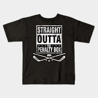 Funny Ice Hockey Straight Outta The Penalty Box Hockey Lover Kids T-Shirt